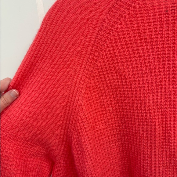 Vineyard Vines Pink Cashmere Seaspun Waffle Knit Mock Neck Sweater Size Large - Picture 14 of 16